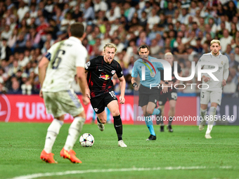 Emil Forsberg during UEFA Champions League match between Real Madrid and RB Leipzig at Estadio Santiago Bernabeu on September 14, 2022 in Ma...