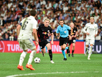 Emil Forsberg during UEFA Champions League match between Real Madrid and RB Leipzig at Estadio Santiago Bernabeu on September 14, 2022 in Ma...