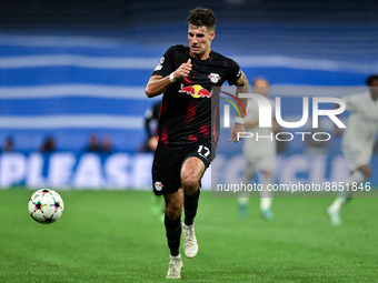 Dominik Szoboszlai during UEFA Champions League match between Real Madrid and RB Leipzig at Estadio Santiago Bernabeu on September 14, 2022...