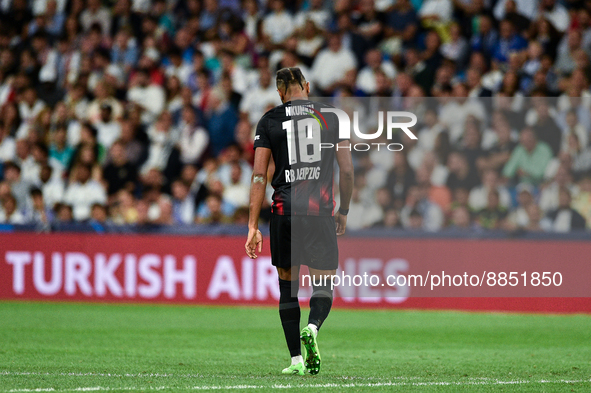 Christopher Nkunku during UEFA Champions League match between Real Madrid and RB Leipzig at Estadio Santiago Bernabeu on September 14, 2022...