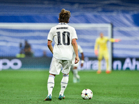 Luka Modric during UEFA Champions League match between Real Madrid and RB Leipzig at Estadio Santiago Bernabeu on September 14, 2022 in Madr...