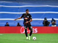 Benjamin Henrichs during UEFA Champions League match between Real Madrid and RB Leipzig at Estadio Santiago Bernabeu on September 14, 2022 i...