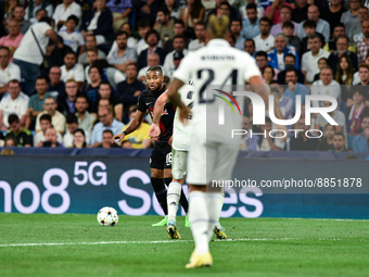 Christopher Nkunku during UEFA Champions League match between Real Madrid and RB Leipzig at Estadio Santiago Bernabeu on September 14, 2022...