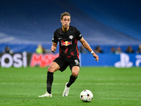 Yussuf Poulsen during UEFA Champions League match between Real Madrid and RB Leipzig at Estadio Santiago Bernabeu on September 14, 2022 in M...