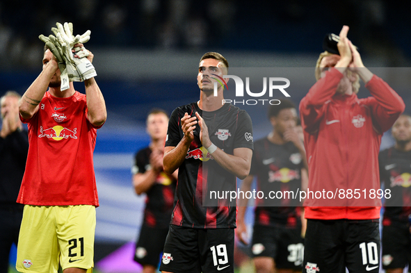 Andre Silva during UEFA Champions League match between Real Madrid and RB Leipzig at Estadio Santiago Bernabeu on September 14, 2022 in Madr...