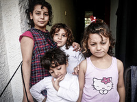 A syrian family in a Hotel in Kos, on November 1, 2015. Many Syrians living around the Island of Kos Greece in hotels as the tourist season...