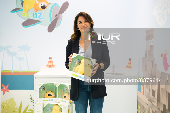 Fabiola Martinez poses to media during the inauguration of Moonz Center on September 19, 2022 in Madrid, Spain.  