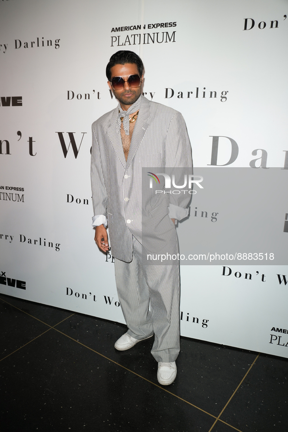 Asif Ali at the "Don't Worry Darling" photo call at AMC Lincoln Square Theater on September 19, 2022 in New York City. 