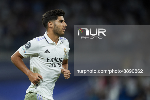 Marco Asensio right winger of Real Madrid and Spain celebrates after scoring his sides first goal during the UEFA Champions League group F m...