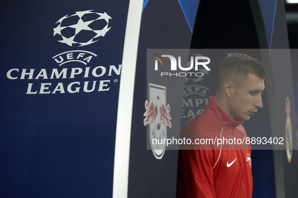 Willi Orban centre-back of RB Leipzig and Hungary prior the UEFA Champions League group F match between Real Madrid and RB Leipzig at Estadi...