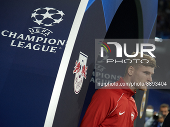 Timo Werner centre-forward Germany prior the UEFA Champions League group F match between Real Madrid and RB Leipzig at Estadio Santiago Bern...