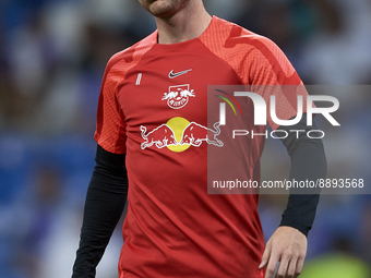 Timo Werner centre-forward Germany during the warm-up before the UEFA Champions League group F match between Real Madrid and RB Leipzig at E...