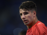 Dominik Szoboszlai attacking midfield of RB Leipzig and Hungary during the warm-up before the UEFA Champions League group F match between Re...