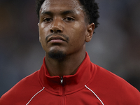 Abdou Diallo centre-back of RB Leipzig and Senegal poses prior the UEFA Champions League group F match between Real Madrid and RB Leipzig at...