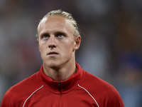 Xaver Schlager central midfield of RB Leipzig and Austria poses prior the UEFA Champions League group F match between Real Madrid and RB Lei...