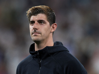 Thibaut Courtois goalkeeper of Real Madrid and Belgium poses prior the UEFA Champions League group F match between Real Madrid and RB Leipzi...