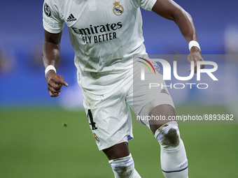 David Alaba centre-back of Real Madrid and Austria in action during the UEFA Champions League group F match between Real Madrid and RB Leipz...