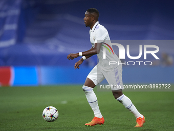 David Alaba centre-back of Real Madrid and Austria in action during the UEFA Champions League group F match between Real Madrid and RB Leipz...