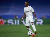 David Alaba centre-back of Real Madrid and Austria controls the ball during the UEFA Champions League group F match between Real Madrid and...