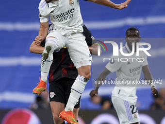 Nacho Fernandez centre-back of Real Madrid and Spain in action during the UEFA Champions League group F match between Real Madrid and RB Lei...