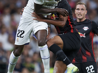 Antonio Rudiger centre-back of Real Madrid and Germany shooting to goal during the UEFA Champions League group F match between Real Madrid a...