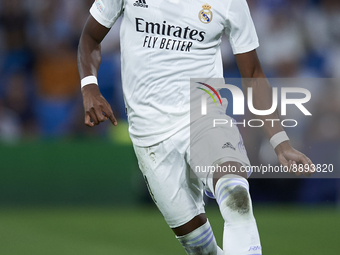 David Alaba centre-back of Real Madrid and Austria in action during the UEFA Champions League group F match between Real Madrid and RB Leipz...