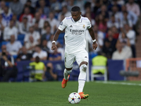 David Alaba centre-back of Real Madrid and Austria in action during the UEFA Champions League group F match between Real Madrid and RB Leipz...