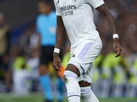 David Alaba centre-back of Real Madrid and Austria with the ball during the UEFA Champions League group F match between Real Madrid and RB L...