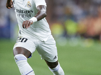 Vinicius Junior left winger of Real Madrid and Brazil in action during the UEFA Champions League group F match between Real Madrid and RB Le...