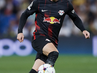 Timo Werner centre-forward Germany controls the ball during the UEFA Champions League group F match between Real Madrid and RB Leipzig at Es...