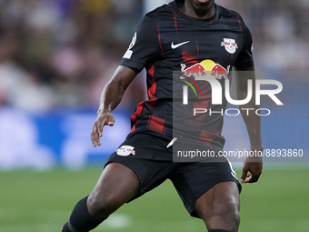 Amadou Haidara central midfield of RB Leipzig and Mali during the UEFA Champions League group F match between Real Madrid and RB Leipzig at...