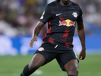 Amadou Haidara central midfield of RB Leipzig and Mali during the UEFA Champions League group F match between Real Madrid and RB Leipzig at...