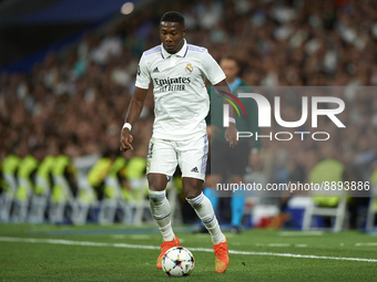 David Alaba centre-back of Real Madrid and Austria in action during the UEFA Champions League group F match between Real Madrid and RB Leipz...