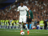 David Alaba centre-back of Real Madrid and Austria in action during the UEFA Champions League group F match between Real Madrid and RB Leipz...