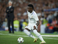 Vinicius Junior left winger of Real Madrid and Brazil during the UEFA Champions League group F match between Real Madrid and RB Leipzig at E...