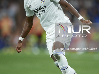 David Alaba centre-back of Real Madrid and Austria during the UEFA Champions League group F match between Real Madrid and RB Leipzig at Esta...