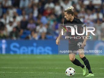 Kevin Kampl central midfield of RB Leipzig and Slovenia during the UEFA Champions League group F match between Real Madrid and RB Leipzig at...