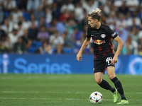 Kevin Kampl central midfield of RB Leipzig and Slovenia during the UEFA Champions League group F match between Real Madrid and RB Leipzig at...