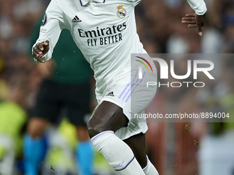 Ferland Mendy left-back of Real Madrid and France during the UEFA Champions League group F match between Real Madrid and RB Leipzig at Estad...