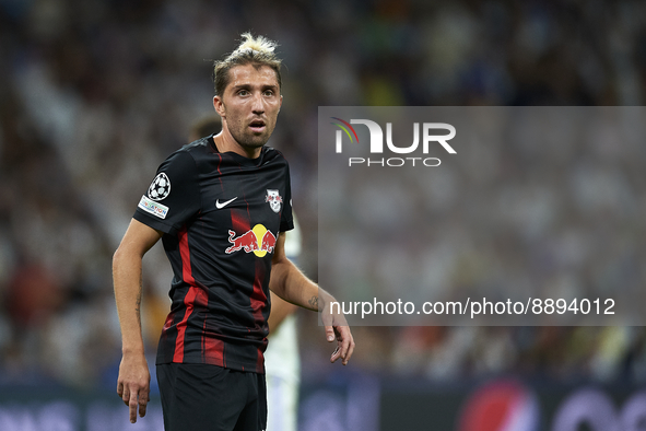 Kevin Kampl central midfield of RB Leipzig and Slovenia during the UEFA Champions League group F match between Real Madrid and RB Leipzig at...