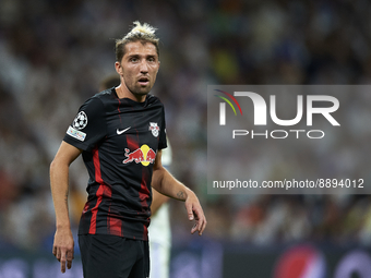 Kevin Kampl central midfield of RB Leipzig and Slovenia during the UEFA Champions League group F match between Real Madrid and RB Leipzig at...