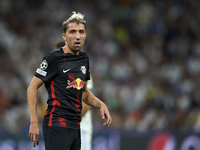 Kevin Kampl central midfield of RB Leipzig and Slovenia during the UEFA Champions League group F match between Real Madrid and RB Leipzig at...