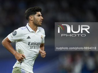 Marco Asensio right winger of Real Madrid and Spain celebrates after scoring his sides first goal during the UEFA Champions League group F m...