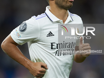 Marco Asensio right winger of Real Madrid and Spain celebrates after scoring his sides first goal during the UEFA Champions League group F m...