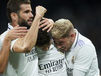 Marco Asensio right winger of Real Madrid and Spain celebrates after scoring his sides first goal during the UEFA Champions League group F m...