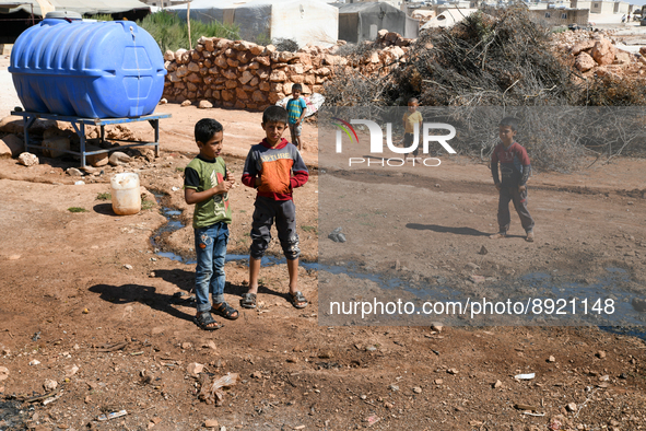 Several cases of cholera were recorded in northwestern Syria, where pictures show pools of contaminated water in front of tents for the disp...