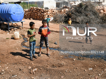 Several cases of cholera were recorded in northwestern Syria, where pictures show pools of contaminated water in front of tents for the disp...