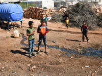 Several cases of cholera were recorded in northwestern Syria, where pictures show pools of contaminated water in front of tents for the disp...