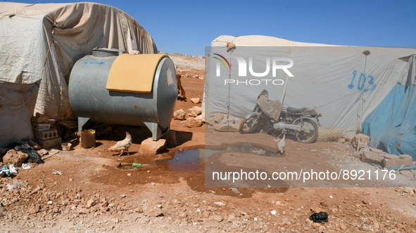 Several cases of cholera were recorded in northwestern Syria, where pictures show pools of contaminated water in front of tents for the disp...