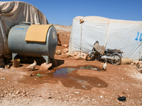 Several cases of cholera were recorded in northwestern Syria, where pictures show pools of contaminated water in front of tents for the disp...